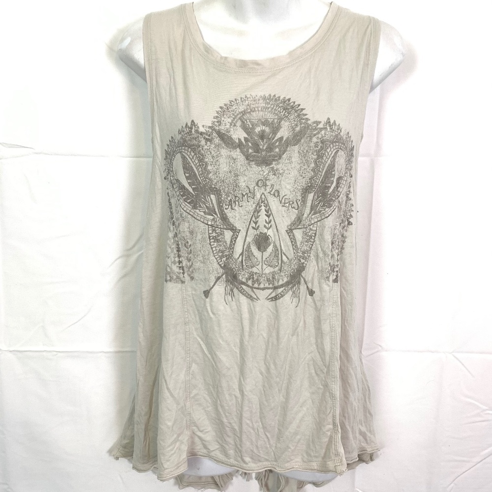 WE THE FREE PEOPLE Boho Burnout Graphic T Shirt  L